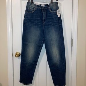 Frayed Tapered Boyfriend Jeans